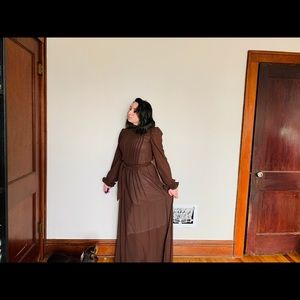 Sheer Brown Prairie dress